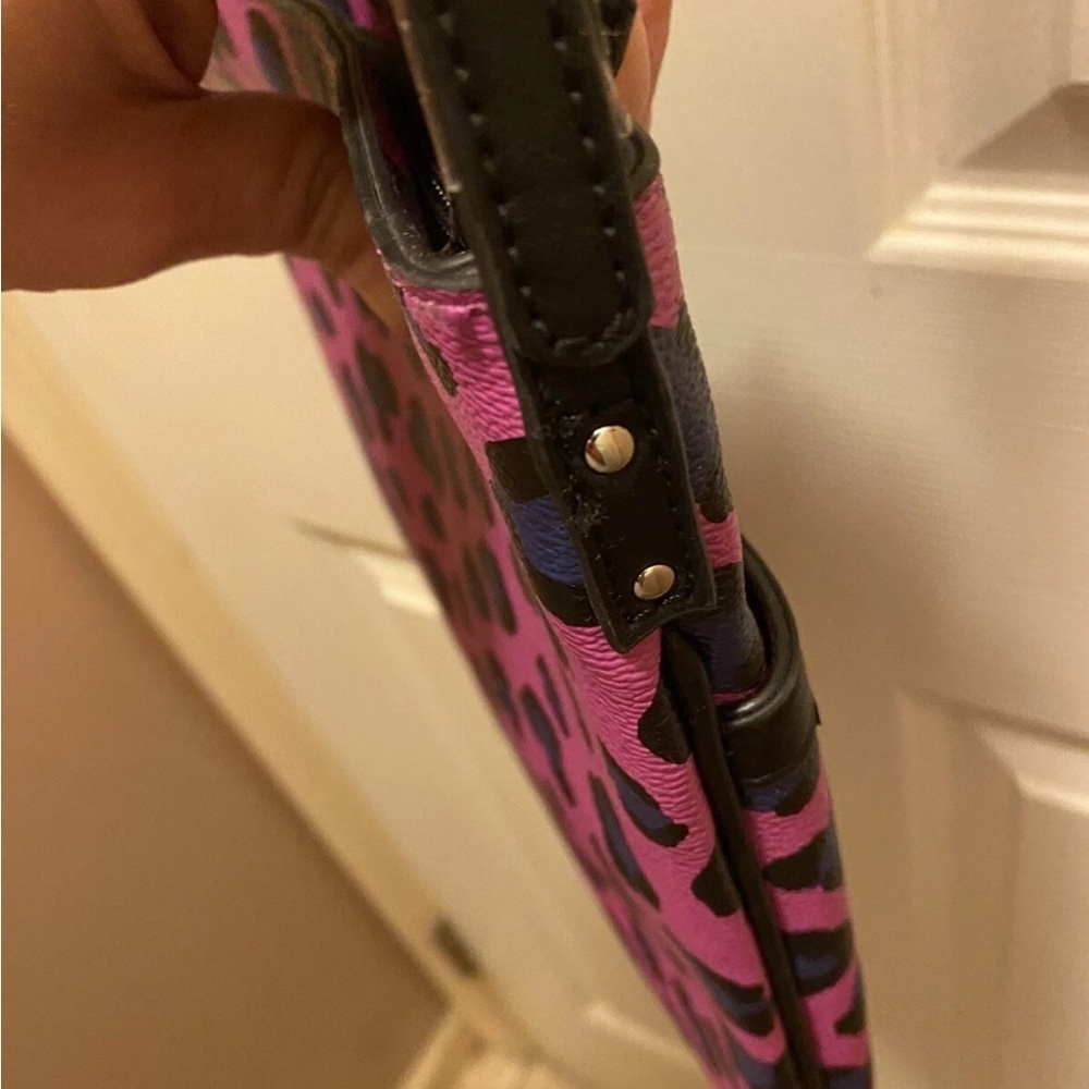 Vera Bradley Purple and Black Leopard Print Women's Crossbody Bag - Picture 13 of 15